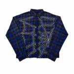Vale Forever Rhinestone Plaid Flannel Blue/Black - Image 2