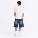 Forever 1980s Relaxed Denim Jorts – Mid Wash - Image 4