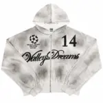 Vale Forever “Valley Dreams 14” Zip Up Hoodie Grey/White