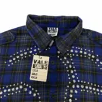 Vale Forever Rhinestone Plaid Flannel Blue/Black - Image 4