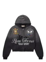 Vale Forever Blackrock Zip Up Hoodie Black