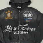 Vale Forever Blackrock Zip Up Hoodie Black - Image 3