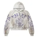 Vale Forever Army Zip Up Grey Hoodie
