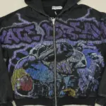 Vale Forever Raven Zip-Up Hoodie – Black/Multi - Image 4