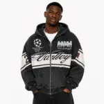 Vale Forever Life Is Forever Valley Sport Zip Up Hoodie Black - Image 2