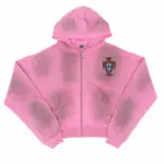 Vale Forever “Sea Cluster” Pluto Clustered Zip-Up Hoodie – Pink