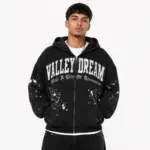 Vale Forever “Valley Dreams” Splatter Zip-Up Hoodie Black - Image 6