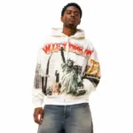 Vale Forever Liberty Valley Dreams NY Zip Up Hoodie – Beige - Image 5