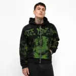 Vale Forever “Nightmare” Zip-Up Hoodie Black/Green - Image 4