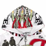 Vale Forever “Peace” Zip-Up Hoodie White - Image 4