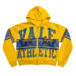 Vale Forever “Bighorn” Vale Athletic Zip-Up Hoodie – Yellow