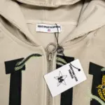Vale Forever “Valley Racer” Zip-Up Hoodie Beige - Image 3